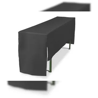 TexDeko Biertischhusse Premium Grau 220 x 50 cm