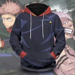 Jujutsu Kaisen Hoodie Kinder Sweatshirts Itadori Yuji Ryomen Sukuna 3D Druck Pullover - 140 - 08
