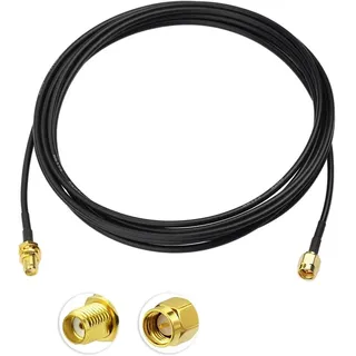 Eightwood SMA Verlängerung SMA Male auf SMA BulkHead Jack SMA Kabel RG174 11.8ft 300cm für 4G LTE Antenne Homematic CCU3 CCU2 Raspberry Pi Hsdpa Huawei 4G DTV WiFi Router Mobiler Hotspot MEHRWEG