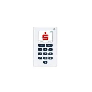 HeiTrade Digipass 882 QR Chip-TAN-Generator, Foto, für Online-Banking | Nur für Sparkasse, BW-Bank, und DKB (DKB nur mit der kostenpflichtigen Girocard), Weiß/Blau