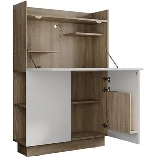 Vicco Schreibtischschrank Büroschrank Aktenschrank Computertisch SON-Weiß