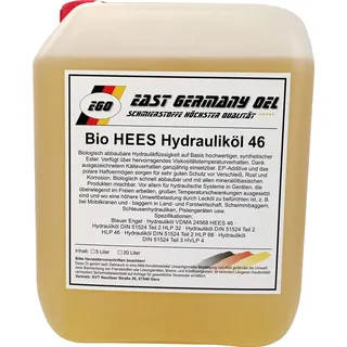 East Germany Oil Bio Hydrauliköl HEES 46 Kanister 5 Liter