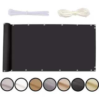 MEEYI Privacy Screen Balcony Privacy Screen 80x200cm Side Awning Shade Cloth Camping Fabric Picnic Mat Balcony Cover Privacy Screen Garden Balcony Privacy Screen for Patio Dunkelgrau