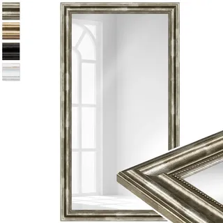 WANDStyle großer Spiegel Silber, Barock Spiegel, großer Wandspiegel Vintage 60x110 cm, Ganzkörperspiegel, Hängespiegel groß, Badspiegel Holz, Flurspiegel Wand, Mirror H550 - Made in Germany