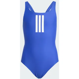 adidas 3-Streifen Badeanzug Blau/Weiß 128