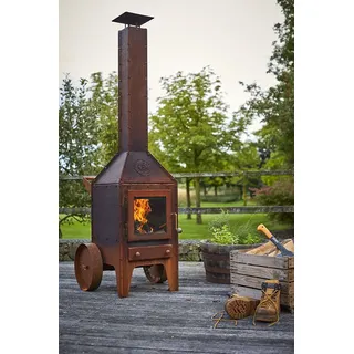 Terrassenofen Bijuga - Cortenstahl