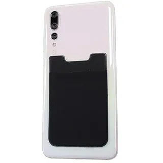 INF Kartenhalter für Handy Lycra Schwarz Leicht zu entfernen Kartentasche für Hülle