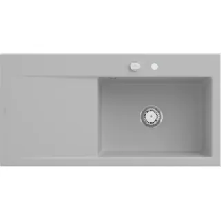 Spüle 336102SM rechts, mit Ablaufgarnitur, Excenterbetätigung, 1000 x 510 mm, Steam CeramicPlus