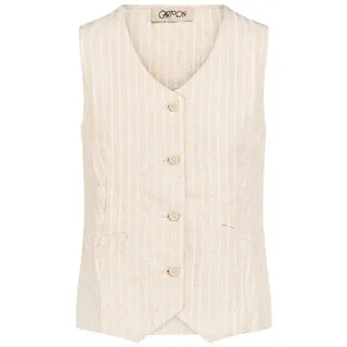 Cartoon Blusentop mit Streifen Beige 38