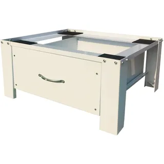 Respekta Waschmaschinen Erhöhung mit Schublade 30 x 63 x 56,5 cm (H x B x T) weiß