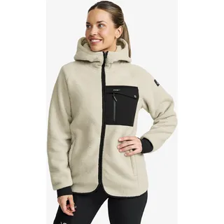 Sherpa Hoodie Damen Beige Khaki, Größe:XS - Damen > Oberteile > Fleece & Midlayers - Beige