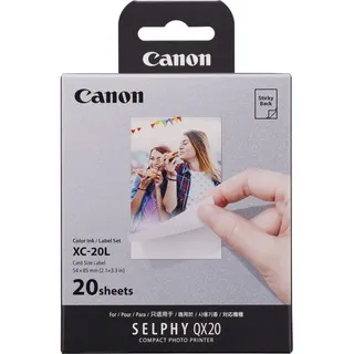 Canon XC-20L Sticker/Ink Set 20 Blatt 54x85mm Kreditkartenformat