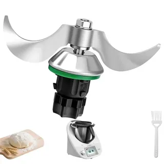 Teigmesser für Thermomix TM7 TM6 TM5, Edelstahl Teigmischmesser, Kein Teig-Rückstand und Einfach zu Reinigen, Mixmesser Ersatz Zubehör passend für Thermomix TM7 TM6 TM5