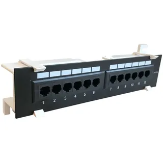 danicom CAT 6a Wand Patchpanel, 12-fach UTP