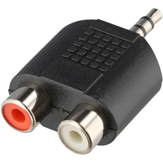 goobay Audioadapter 3,5mm-Klinken-Stecker stereo / 2x Cinch-Kupplungen (11604)