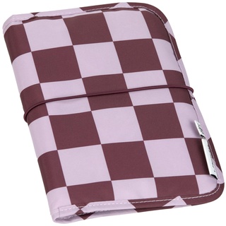 Lässig Baby Windeltasche mit Wickelunterlage und Fach für Feuchttücher für unterwegs/Changing Pouch deep red/lavender