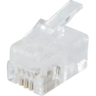 MP 4-4 - Modular Stecker RJ10, Kontakte 4, bestückt 4