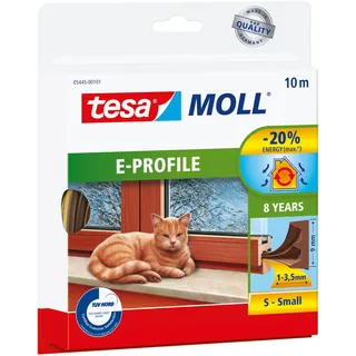 Tesa E-Profil Dichtungsband 10 m x 0,9 cm Braun