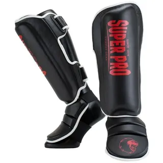 Super Pro Schienbeinschoner Protector XS, Schwarz-Rot