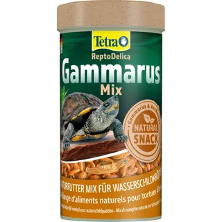 Tetra ReptoDelica Gammarus Mix Schildkröten-Futter - Naturfutter aus Bachflohkrebsen & Anchovies, 250 ml Dose