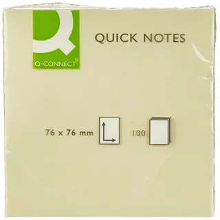 Q-Connect Haftnotizblock, 76x127mm gelb, 100 Blatt
