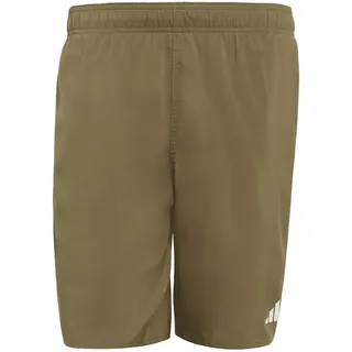 adidas Badeshorts 3 Bar Logo Olive Strata/White S