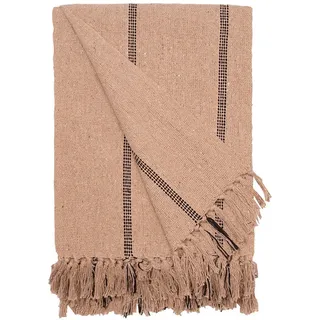 Au Maison Decke, Natur, Textil, Gestreift, 130x180 cm Wohntextilien, Decken, Kuscheldecken
