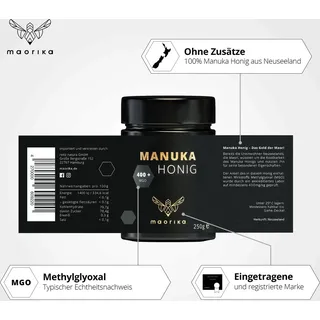 maorika Manuka Honig MGO 400+ 250 g