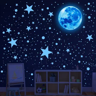 512 Stück Leuchtende Kinderzimmer,Leuchtsterne Selbstklebend,Leuchtsticker