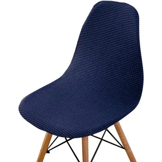 Highdi Cord-Jacquard Schalenstuhl Bezug, Stuhlbezug 2/4/6 er Set Stuhlbezüge Stretch Esszimmerstühle Bezug Moderne Elastischer Stuhlhussen Abnehmbar Waschbar Küchenstühle Husse (Navy blau,4 PCS)
