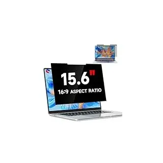 Magnetischer Sichtschutzfolie für 15,6 Zoll Laptop 16:9, Abnehmbarer Anti Spy Bildschirm Blickschutzfolie, 15,6" blendfreier Sichtschutzfolie Displayschutz für Lenovo HP Dell Acer Samsung Asus