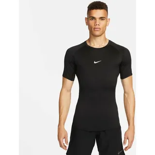 Nike Pro Dri-FIT Tight kurzarm Fitnessshirt Herren 010 black/white M