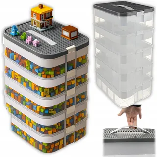 Kruzzel Stapelbox 35 l 4-tlg. transparent