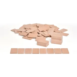 Metrie Flaches Rechteck Holzbausteine (50 x 30 x 3 mm)