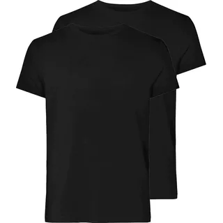 Resteröds, Herren, Shirt, 2er Pack Bamboo Unterhemd / Shirt kurzarm, Schwarz, (M)