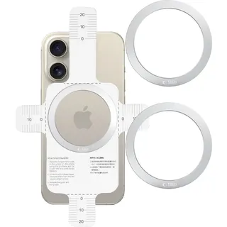 Magnetplatten Tech-Protect MMP-100 2in1 Magnetic MagSafe Ring für Hüllen ohne MagSafe, 2 Stück, Silbern