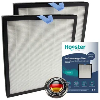 Hooster Luftfilter 2er-SET Filter kompatibel mit Levoit Vital 100s Luftreiniger, HEPA Filter und Aktivkohlefilter weiß