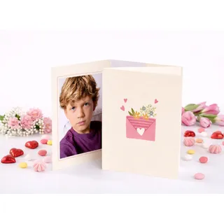 Bildermappen für Fotos 15x20 cm, Ein Geschenk, Kraftkarton, LE=10 Karten