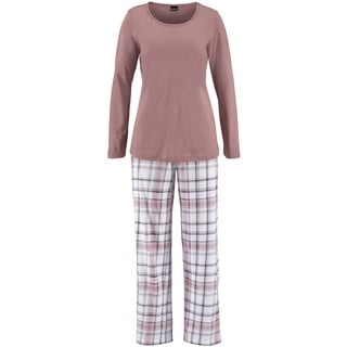 Arizona Damen Pyjama mauve-weiß Gr.56/58