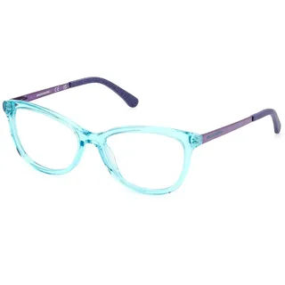 Skechers Brille mit Sehstärke für Mädchen optional mit Sonnenbrillentönung oder Blaulichtfilter, Katzenauge, gefertigt aus Acetat, Modell: SE1685@49084# (inklusive Brillenetui)