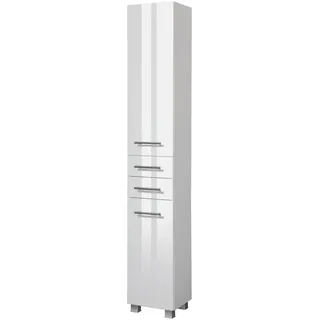 WELLTIME Hochschrank WELLTIME "Trento, verschiedene Ausführungen und Farben", weiß, B:30cm H:180cm T:27cm, MDF, Schränke, Hochschrank, Badmöbel, Seitenschrank Breite 30 cm, viel Stauraum, Made in Germany