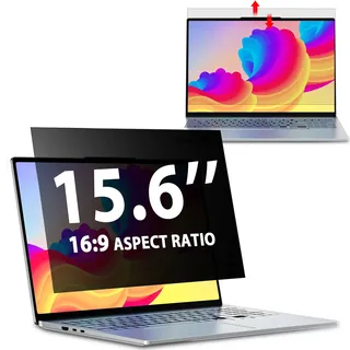 LUSA DESIGN Sichtschutzfolie Laptop, Anti Spy Blaulicht Blendfrei Blickschutzfolie, AbnehmbarerSichtschutz Kompatibel mit Lenovo Hp Dell Acer Samsung Asus Toshiba (15,6 Zoll 16:9)