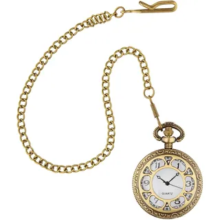 w widmann milano party fashion 10025 - Mechanische Taschenuhr mit Kette, Retro, Steampunk, Accessoire für Karneval, Mottopartys uvm.