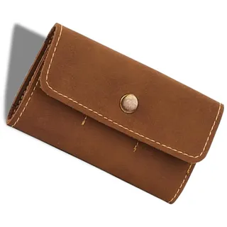 Good PU Guitar Pick Wallet Gitarrenplektren aus Leder Aufbewahrungstasche Zubehör für Saiteninstrumente, braun