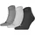 Socken Quarter Plain 3er Pack Grau 43-46