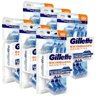 Gillette Rasierklingen Gillette SkinGuard Sensitive Einwegrasierer, 6er Pack x 6