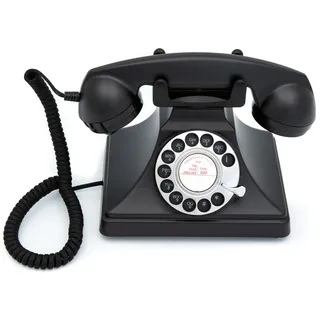 GPO 200 Klassische Retro Wählscheibentelefon 50er Jahre Design Schwarz