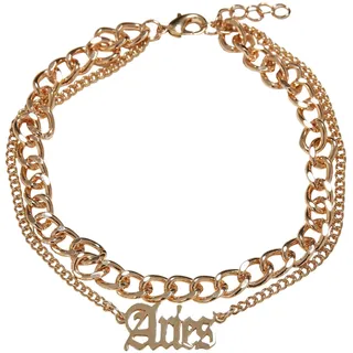 URBAN CLASSICS Zodiac Golden Anklet - goldfarben