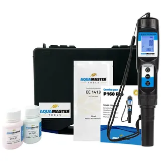 AquaMaster Tools P160 Pro Combo pH-, EC-, TDS-, PPM- und Temperaturmessgerät