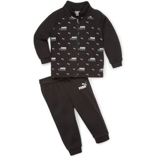 PUMA Minicats Print Fleece Baby-Jogginganzug 01 - PUMA black 86